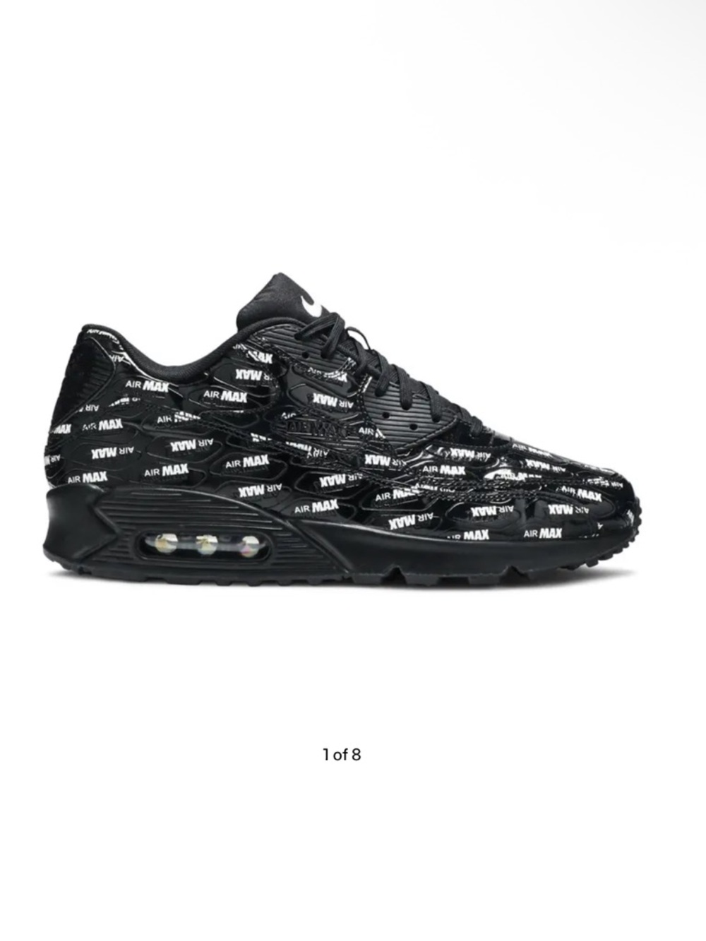 Nike men’s air max 90 just do it black all over logo